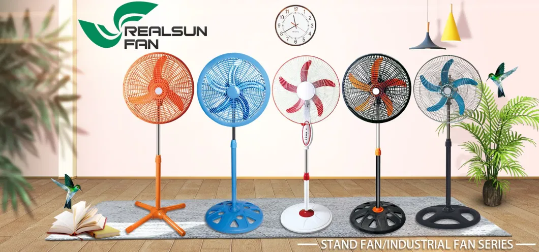 Factory Directly Selling 16inch Electric Stand Fan with Light