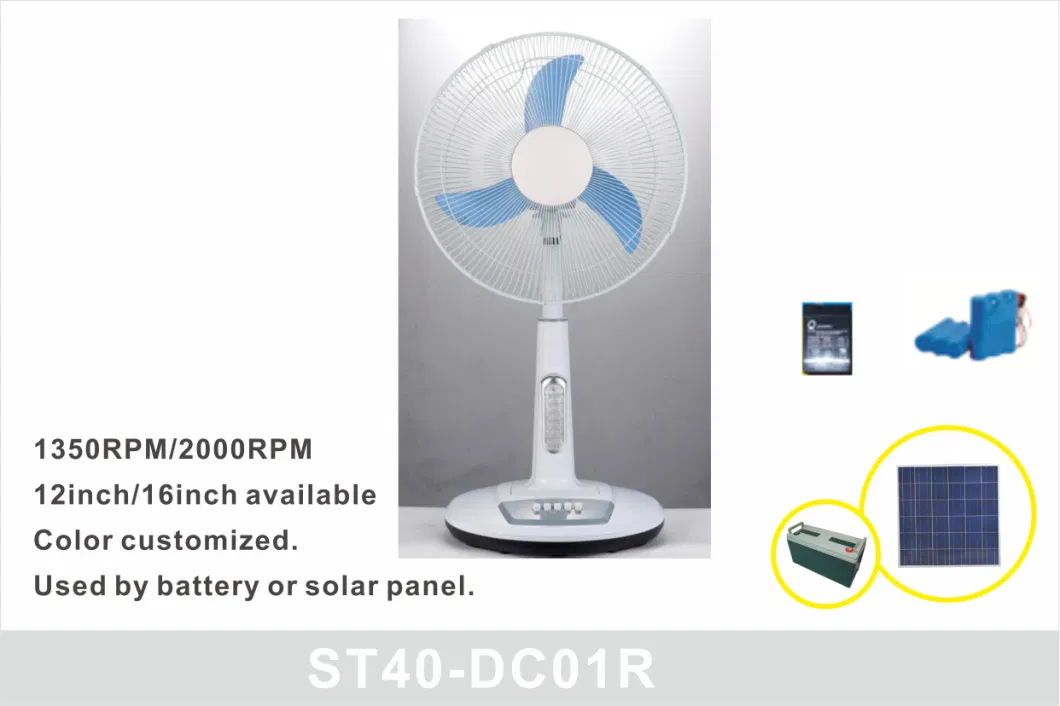 Home Appliance Air Cooler Rechargeable Table Standing Fan with USB Output
