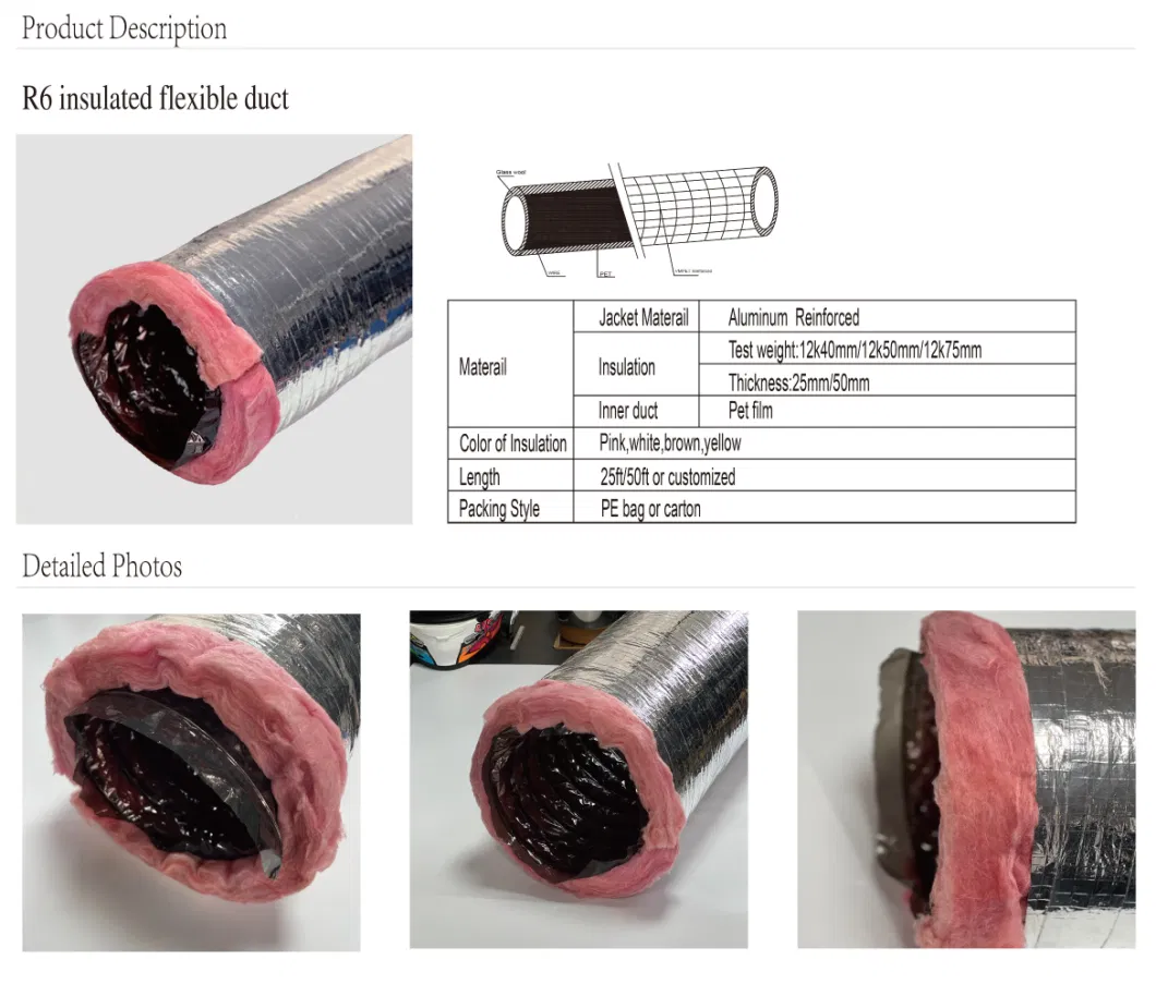 R6 Siliver Insulated Flexible Duct