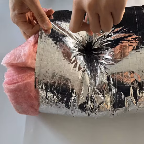 R6 R8 HVAC Systems Duct/Hose Fiberglass Reinforced Aluminium Insulated Flexible Ducts