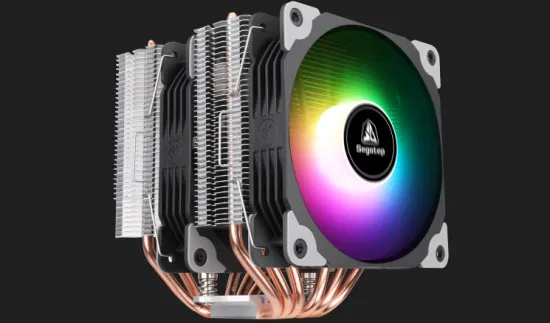 Segotep Cambrian U6 OEM/ODM Tower 6 Heat Pipe Two Set Fin Two Fans CPU Air Cooler AMD Intel High Power CPU Cooling Tdp 200W