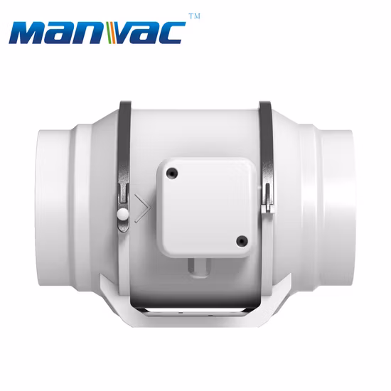 Corrosion Resistant Plastic in Line Mixed Flow Duct Wall Mount Pipe Exhaust Fan